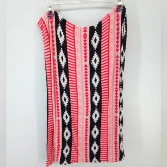 Carseat Canopy Tribal Aztec Red Pink Black White Ikat - Picture 1 of 5